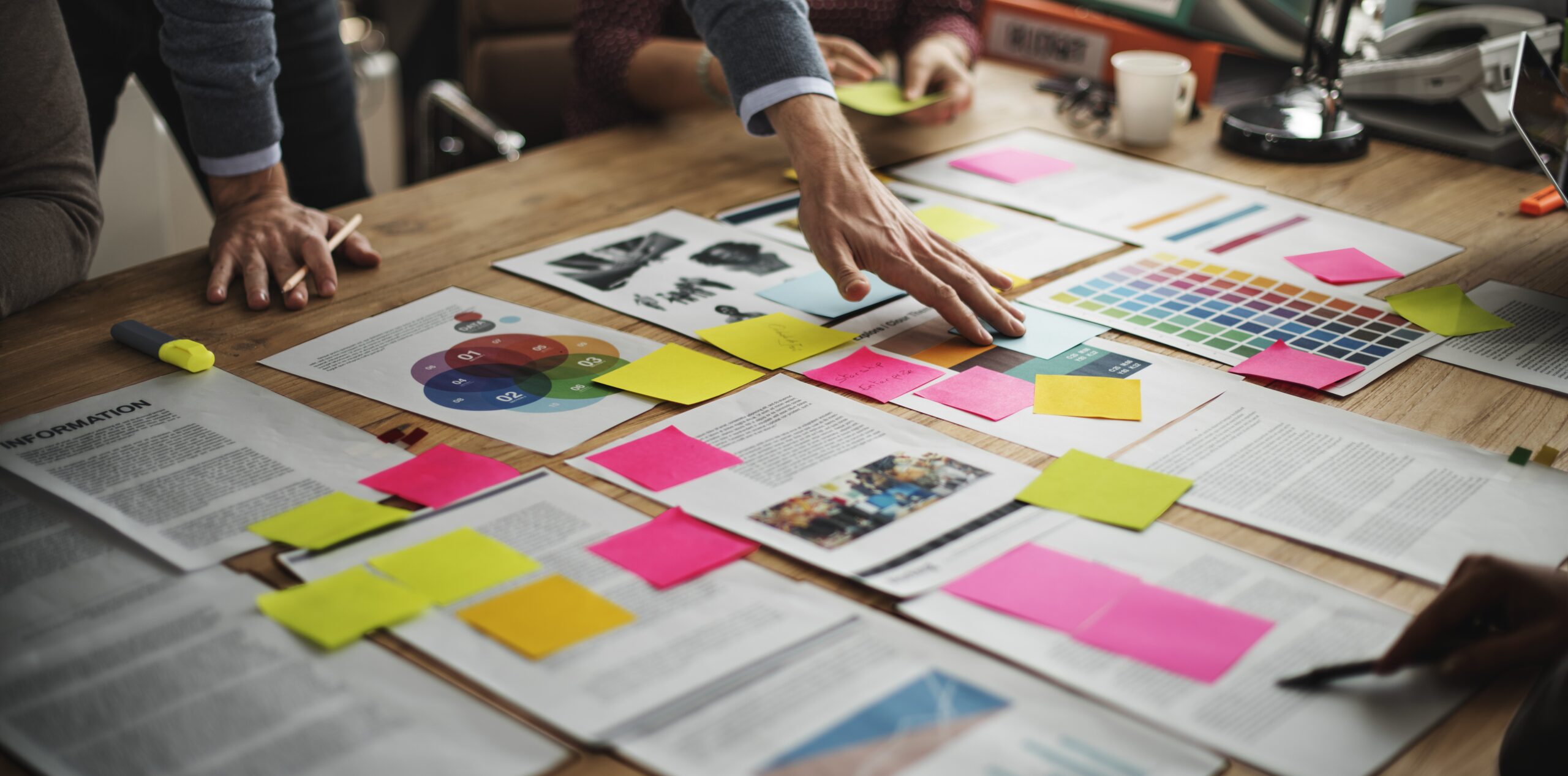 Business people are brainstorming